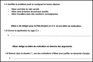 exemple épreuve CAP cuisine